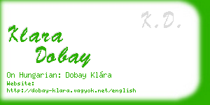 klara dobay business card