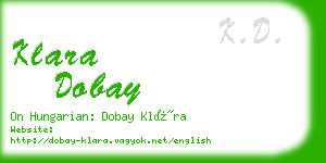 klara dobay business card